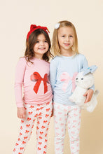 Load image into Gallery viewer, girls bow bamboo pj set