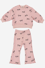 Load image into Gallery viewer, girls bow rib top + legging set