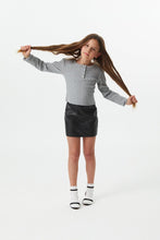 Load image into Gallery viewer, Girls Faux Leather Mini Skirt