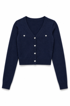 Load image into Gallery viewer, Girls Heart Buttons Cardigan