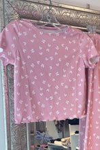 Load image into Gallery viewer, girls rib short sleeve print top