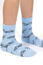Load image into Gallery viewer, kids 3pk socks airplanes