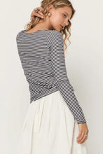 Load image into Gallery viewer, stripe boatneck tee