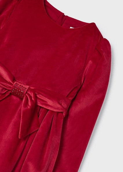 open lace back dress girls red velvet dress