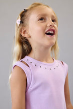 Load image into Gallery viewer, Girls cutout strap tee dress