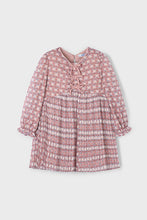 Load image into Gallery viewer, girls pleat print chiffon dress