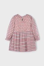 Load image into Gallery viewer, girls pleat print chiffon dress