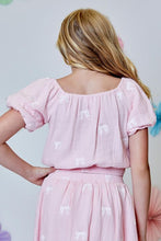 Load image into Gallery viewer, girls gauze bow top