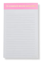 Load image into Gallery viewer, notepad - to complete before mahjong
