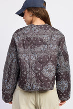 Load image into Gallery viewer, Quilted Paisley Boxy Jacket