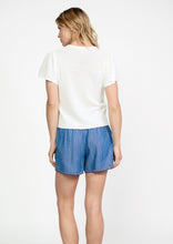 Load image into Gallery viewer, short sleeve crew pointelle sweater
