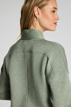 Load image into Gallery viewer, brush heather shawl collar 1/2 zip top