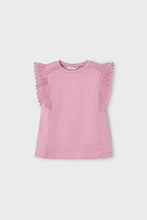 Load image into Gallery viewer, girls crochet trim tee