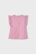 Load image into Gallery viewer, girls crochet trim tee