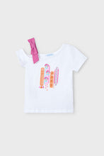Load image into Gallery viewer, girls asymmetrical bow tee