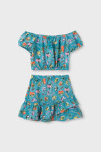 Load image into Gallery viewer, girls tropical top + skirt set