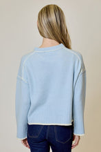Load image into Gallery viewer, Contrast Stitch Crew Long Sleeve Sweater