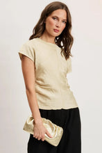 Load image into Gallery viewer, Metalllic Ruched Clutch