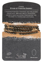 Load image into Gallery viewer, stone wrap brace/neck - pyrite