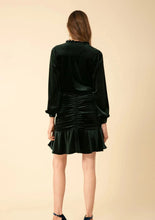 Load image into Gallery viewer, velvet cinch faux wrap dress
