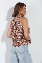 Load image into Gallery viewer, draped halter print top