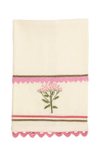Load image into Gallery viewer, embroidered flower towel