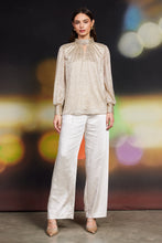 Load image into Gallery viewer, keyhole lurex blouse