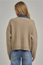 Load image into Gallery viewer, Denim Pocket Zip Knit Jacket