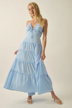 Load image into Gallery viewer, gauze tiered halter maxi dress