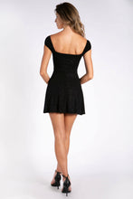 Load image into Gallery viewer, empire waist shimmer mini dress