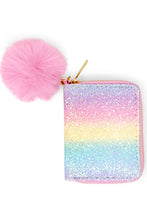 Load image into Gallery viewer, girls rainbow glitter wallet