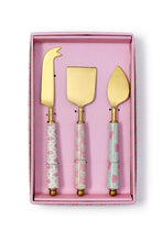 Load image into Gallery viewer, floral cheese knives set