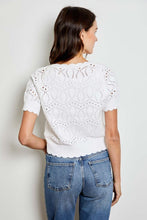 Load image into Gallery viewer, pointelle v bow cardigan