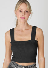 Load image into Gallery viewer, shirred square neck crop top