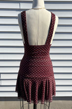 Load image into Gallery viewer, dot v neck ruched dress