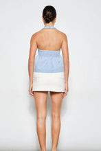 Load image into Gallery viewer, stripe ruched halter top
