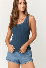 Load image into Gallery viewer, contrast rib knit tank