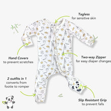Load image into Gallery viewer, baby convertible footie-milk + cookies