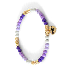 Load image into Gallery viewer, girls purple bead bracelet
