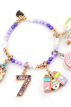 Load image into Gallery viewer, girls purple bead bracelet