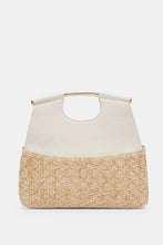 Load image into Gallery viewer, folder over raffia clutch