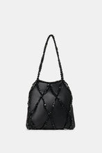 Load image into Gallery viewer, Bead + Satin Shoulder Bag