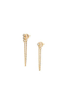 Load image into Gallery viewer, gold filled crystal chain earring