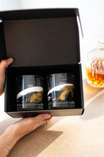 Load image into Gallery viewer, 2 whiskey glass onyx