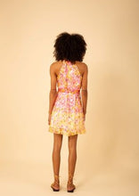 Load image into Gallery viewer, print halter frill trim dress