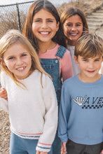 Load image into Gallery viewer, girls fuzzy contrast tip sweater