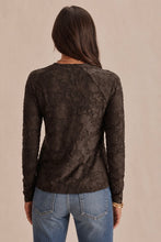 Load image into Gallery viewer, Floral velvet burnout long sleeve