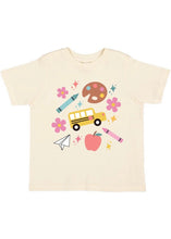 Load image into Gallery viewer, girls back to school doodle tee
