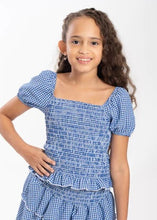 Load image into Gallery viewer, girls plaid smock top