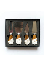 Load image into Gallery viewer, resin coated 4 cheese knife set